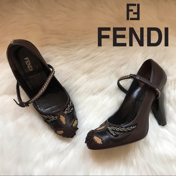 Fendi Shoes - Authentic FENDI Patchwork Heels